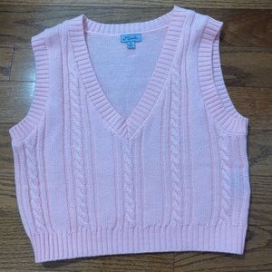 Pink sweater vest